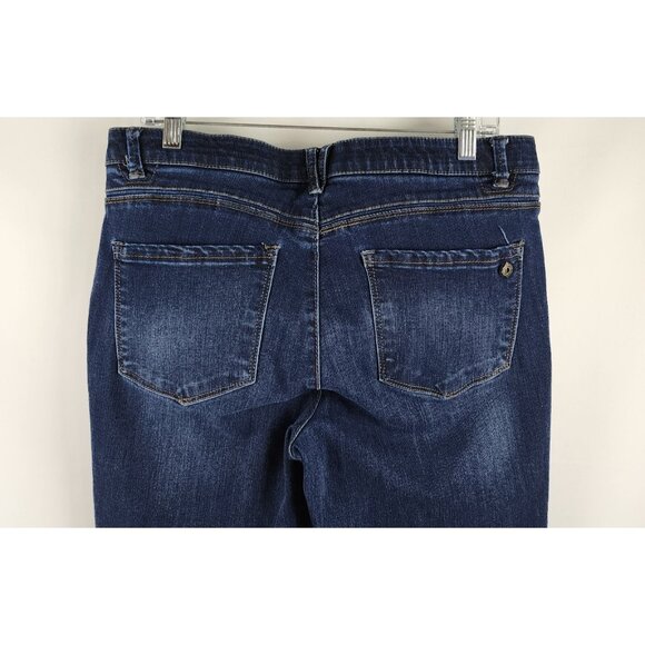 Democracy Jeans Womens 12 Blue AB Solution High Rise Skinny Denim 32x27 - Picture 8 of 10